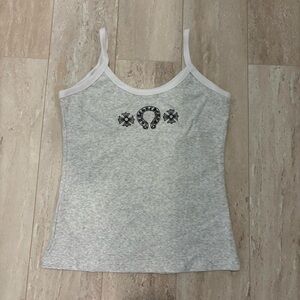 Gray Chrome Hearts Cami Tank Top